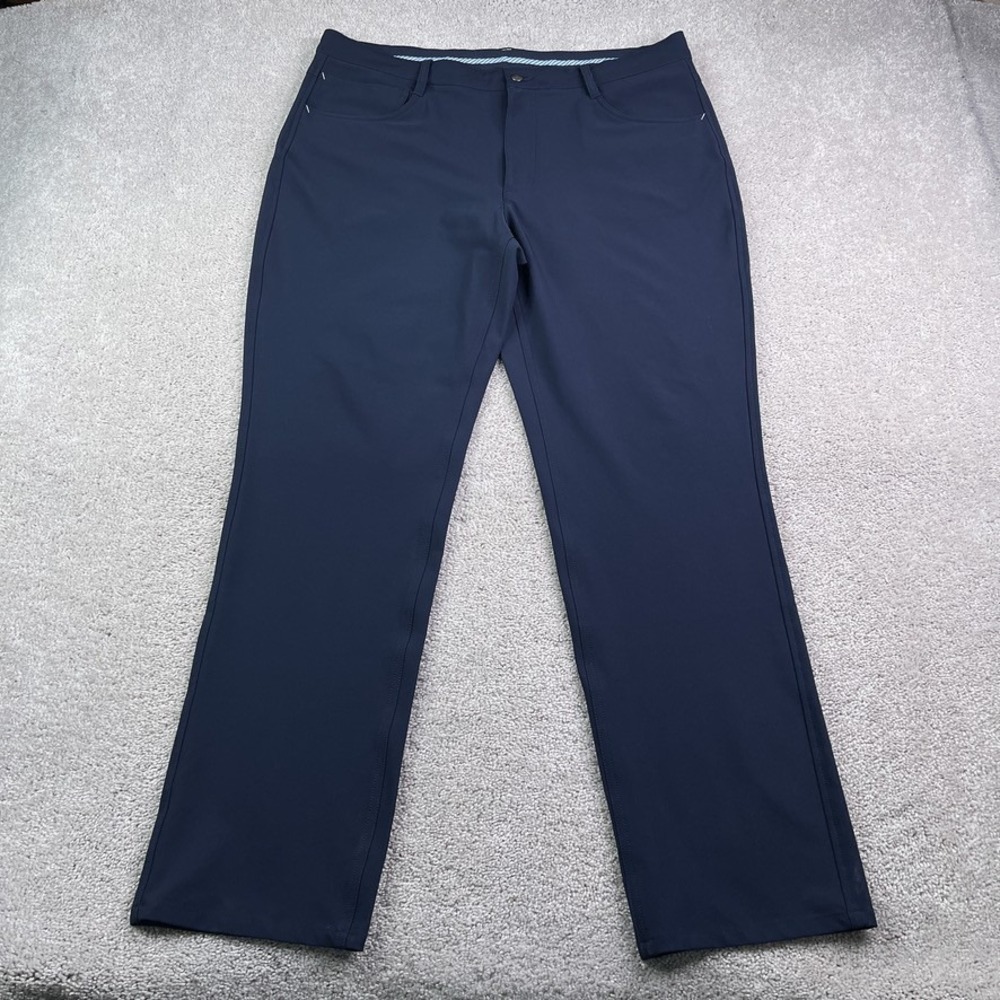 Footjoy Golf Pants Mens 38x32 Blue 5-Pocket Athletic‎ Fit Performance Golf Chino